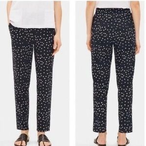 Eileen Fisher Organic Cotton Tapered Printed Pants